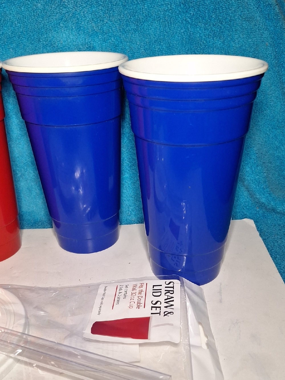 4 Reusable Party Cups, Venti Size Solo Cups, Insulated Party Cups, Large Cup - Picture 3 of 9